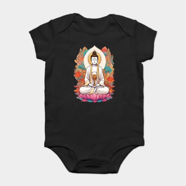 Buddha Enlightenment Baby Bodysuit by animegirlnft